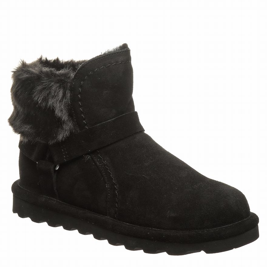 Bearpaw Konnie Snow Boots UK - Women's Boots Black ||BZSJTI-403||